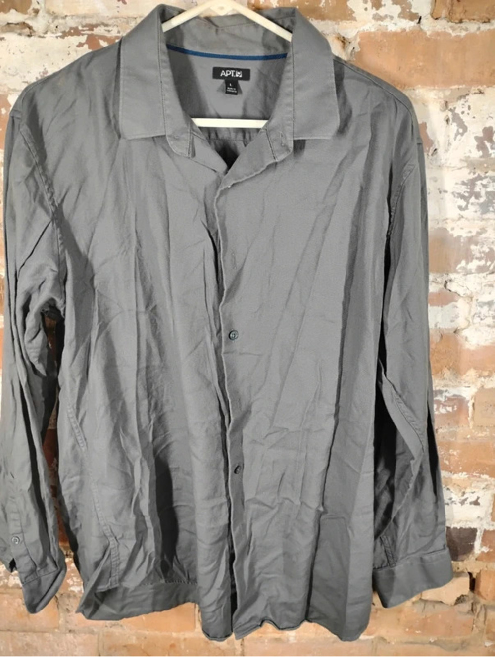 Apt 9 Grey Men's Size L Button up